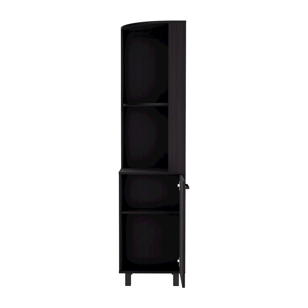 Morocco Corner Bar Single Door Cabinet Two Shelves, Ten Built-in Wine Rack. Picture 1