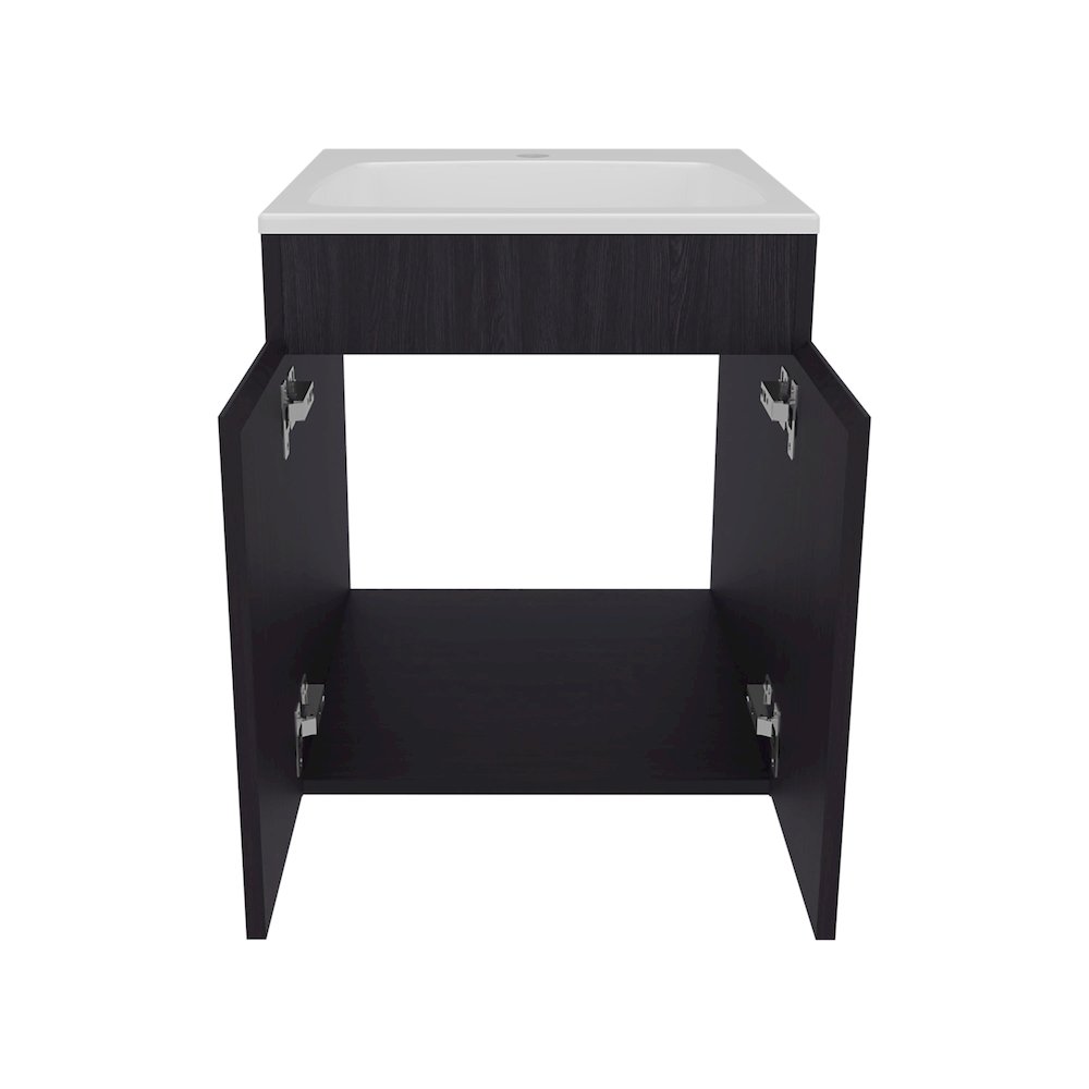 Rayle Bathroom Vanity, 2 Doors, Black Wengue. Picture 2