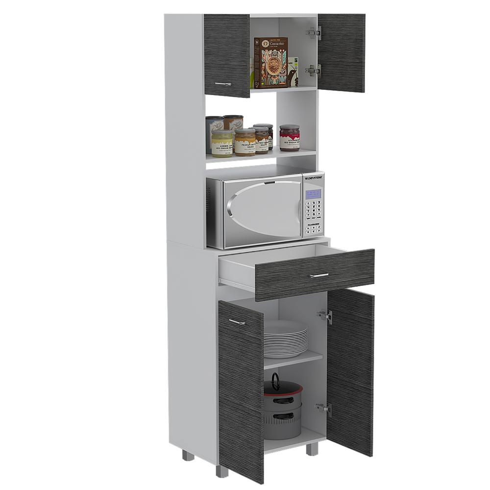 Mucura Microwave Cabinet In White. Picture 3