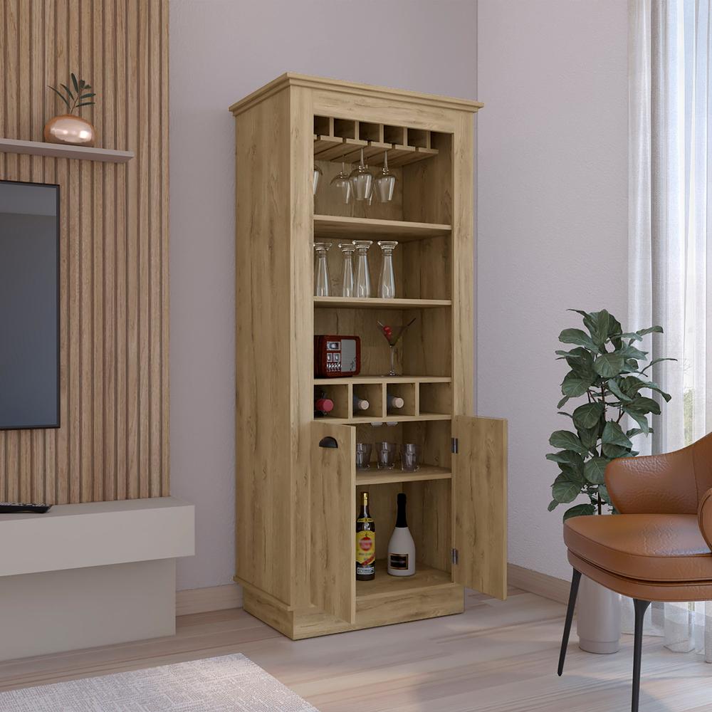 Bar Cabinet Elegant Multi-Storage Unit with Built-in Bottle and Glass Racks. Picture 6