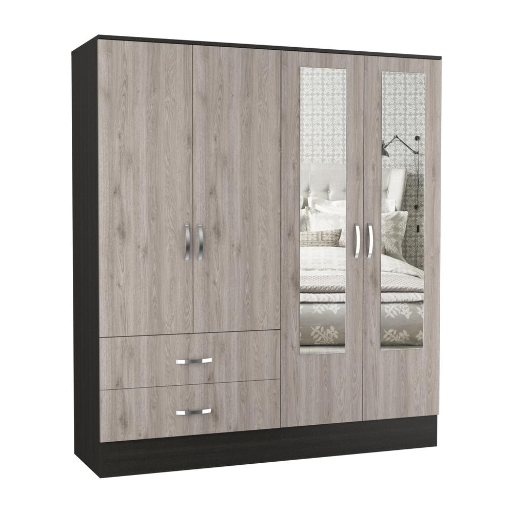 Gangi 160 Armoire - Black+Light Grey. Picture 1