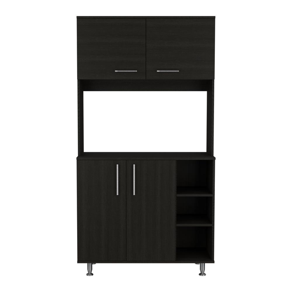 Malta Kitchen Pantry Cabinet Black. Picture 1