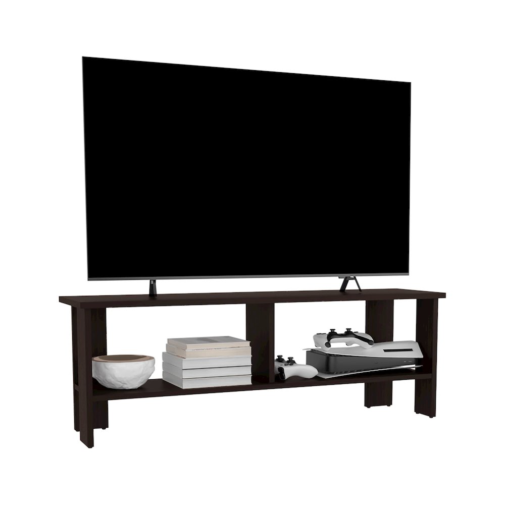 Alderton TV Stand, 2 Shelves, Dark Oak. Picture 3