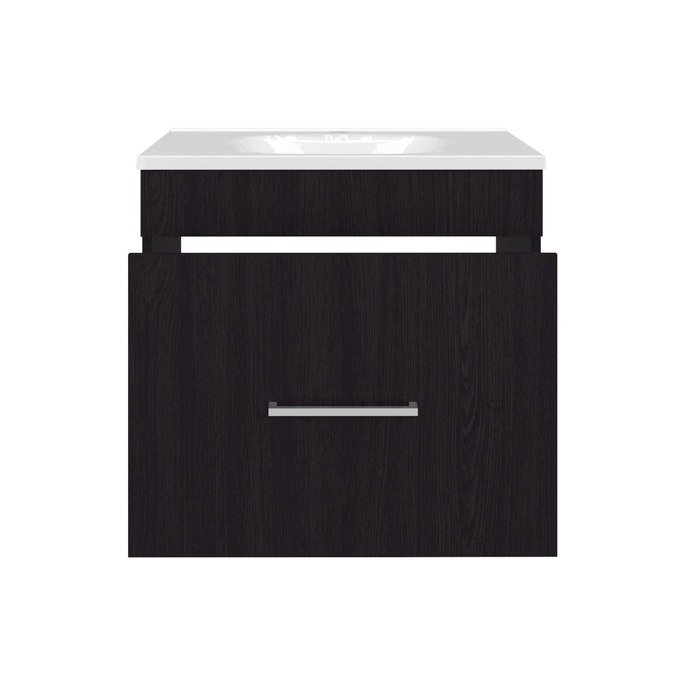 Wixom Bathroom Vanity, 1 Drawer, Black Wengue. Picture 2