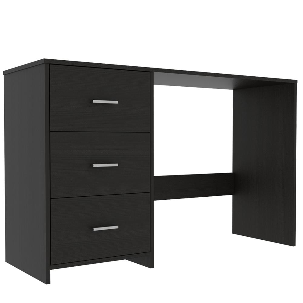 Azalea 3 Drawers Desk Black Wengue. Picture 1