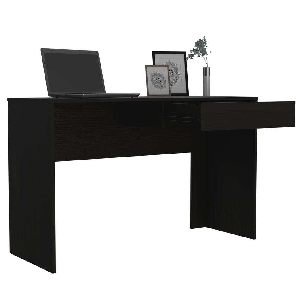 Acanto 1 Drawer Computer Desk Black Wengue. Picture 3