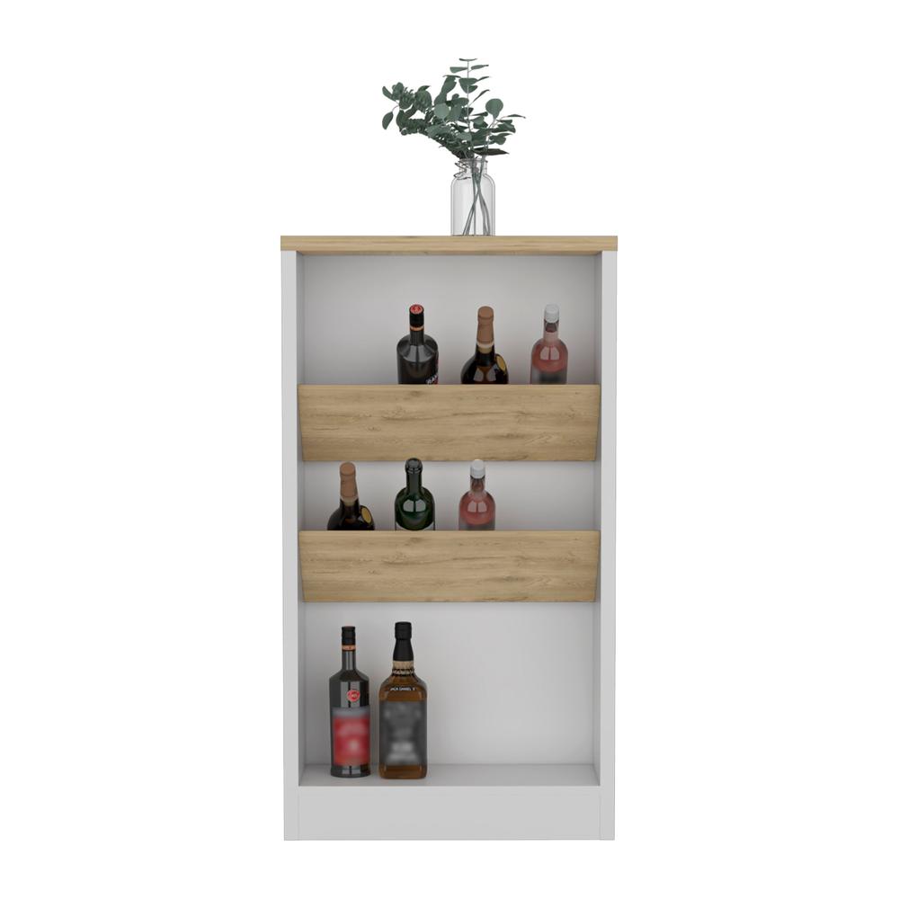 DEPOT E-SHOP Kenton Kitchen Island with 2 Bottle Organizer and Shelf. Picture 3