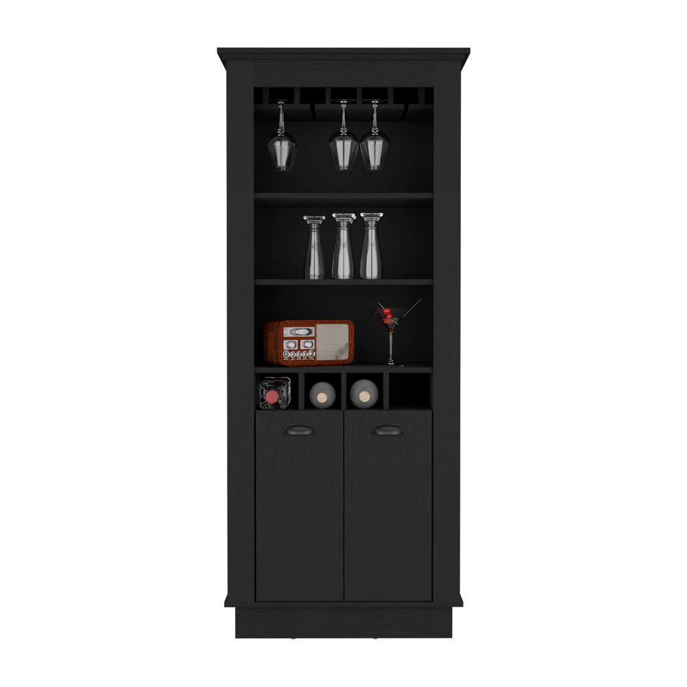 Bar Cabinet Elegant Multi-Storage Unit with Built-in Bottle and Glass Racks. Picture 2