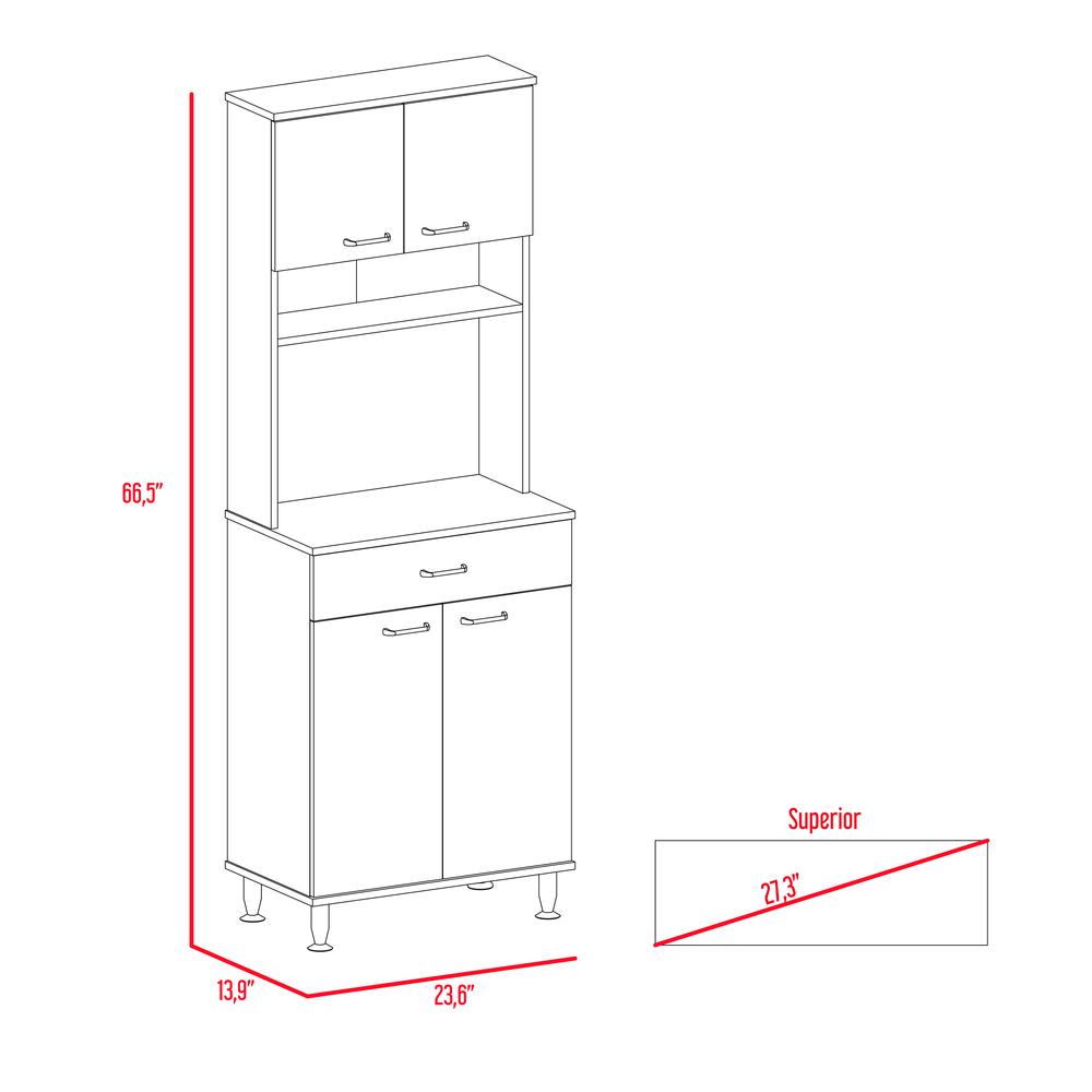 Helis 60 Kitchen Pantry White. Picture 8