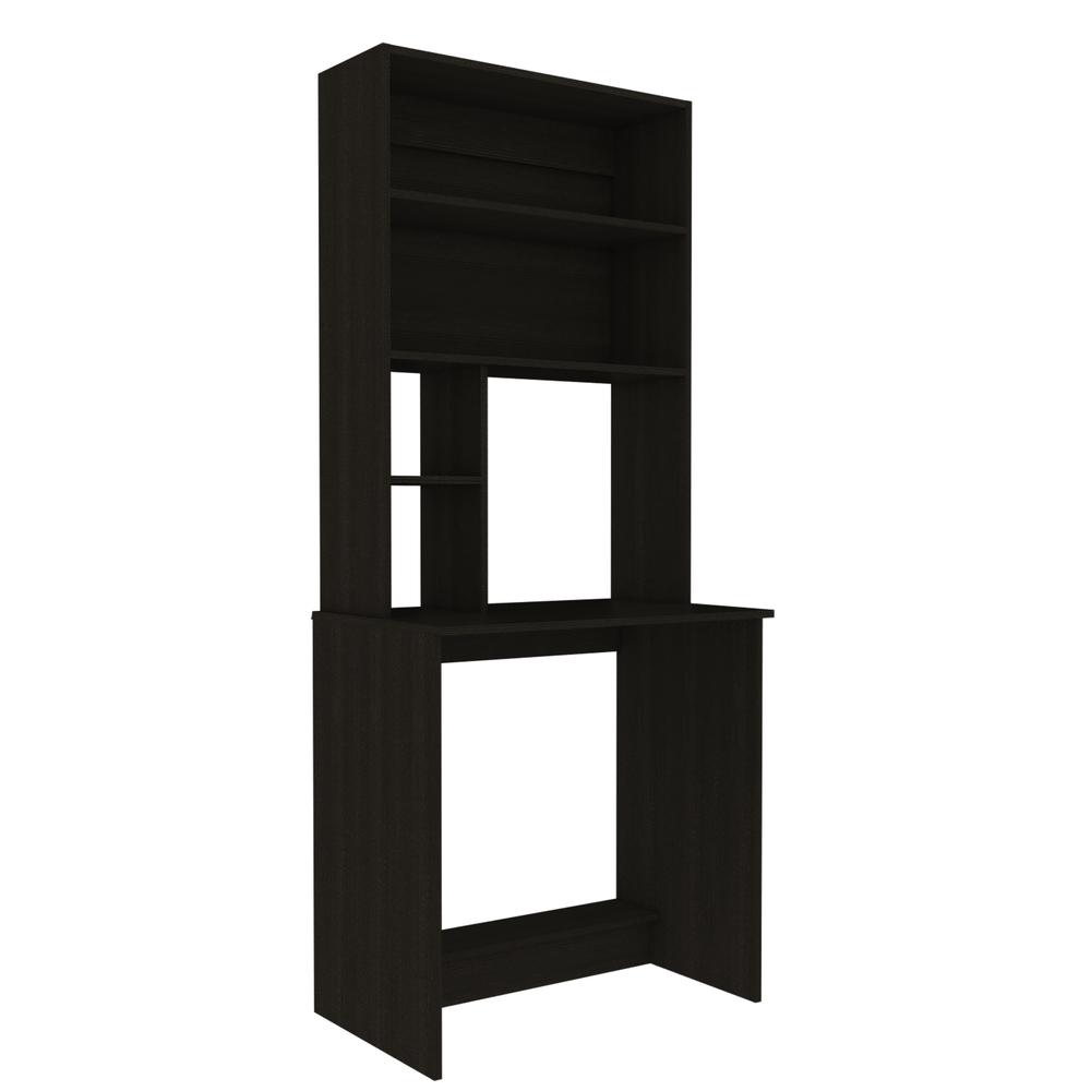 Xalo Computer Hutch Desk In Black. Picture 2