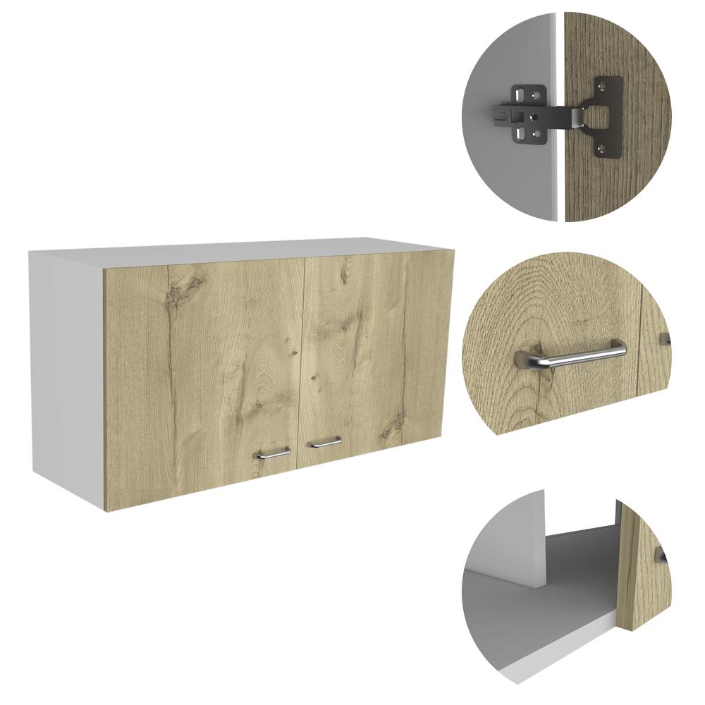 Salento Wall Cabinet - White/Light Oak. Picture 2