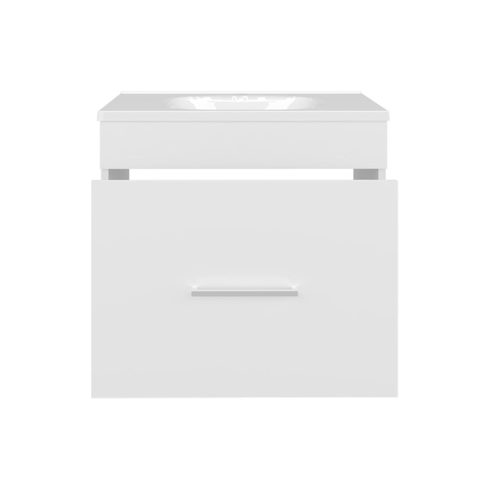 Wixom Bathroom Vanity, 1 Drawer, White. Picture 2