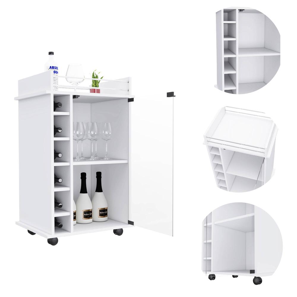 Huali Bar Cart White. Picture 2
