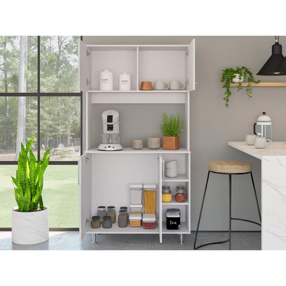 Malta Kitchen Pantry Cabinet White. Picture 8
