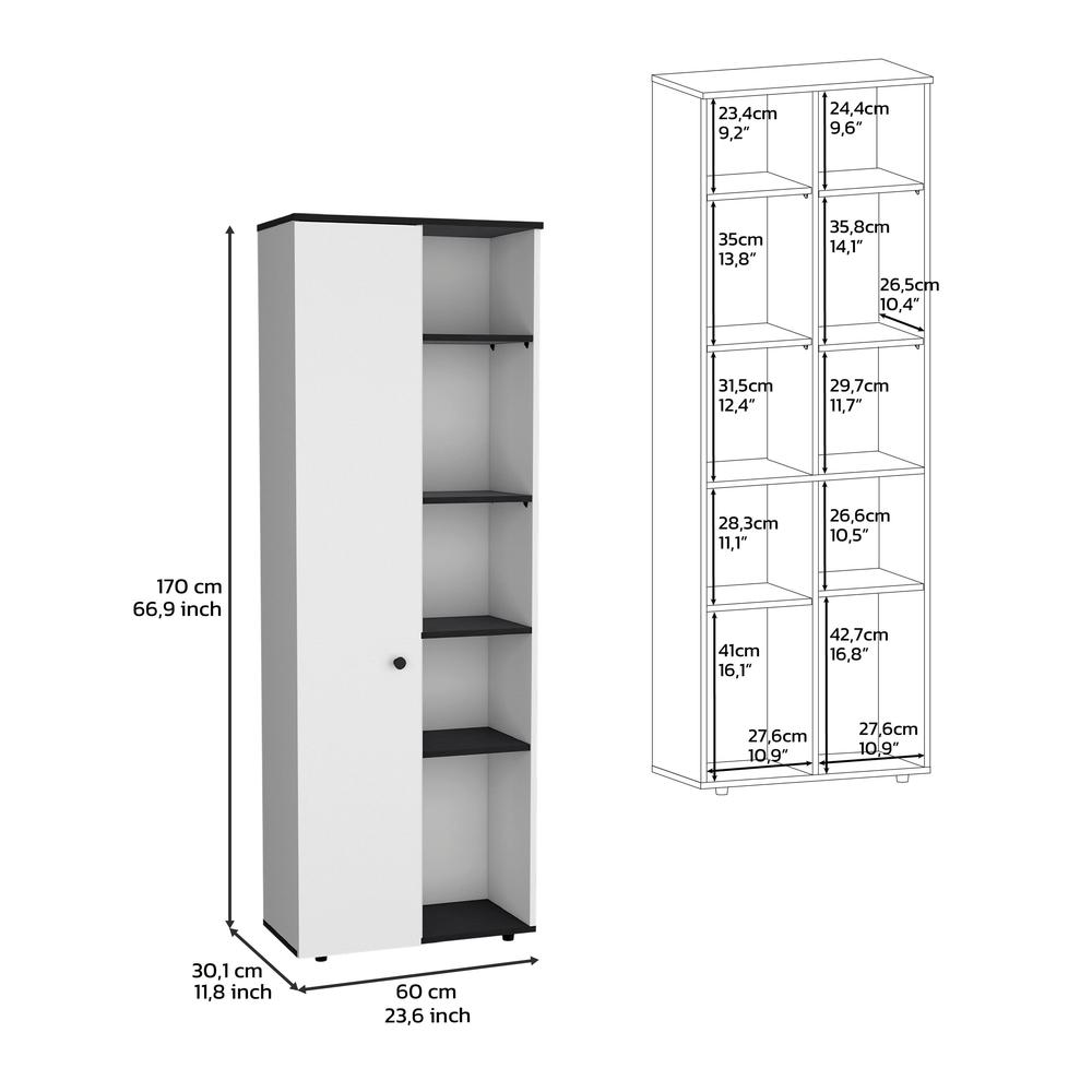 Cary 67" H Kitchen Storage Cabinet With One Door. Picture 5