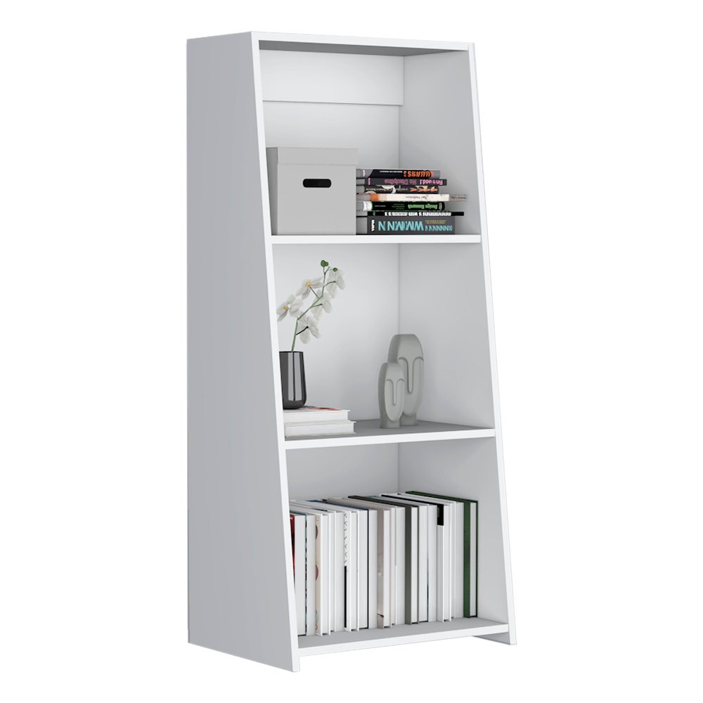 Gakona Bookcase, 3 shelves, White. Picture 5