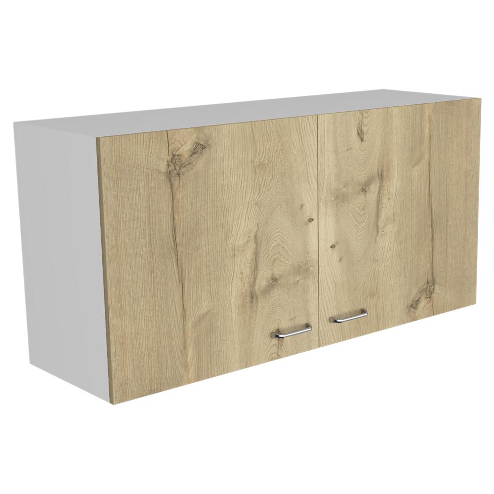 Salento Wall Cabinet - White/Light Oak. Picture 1
