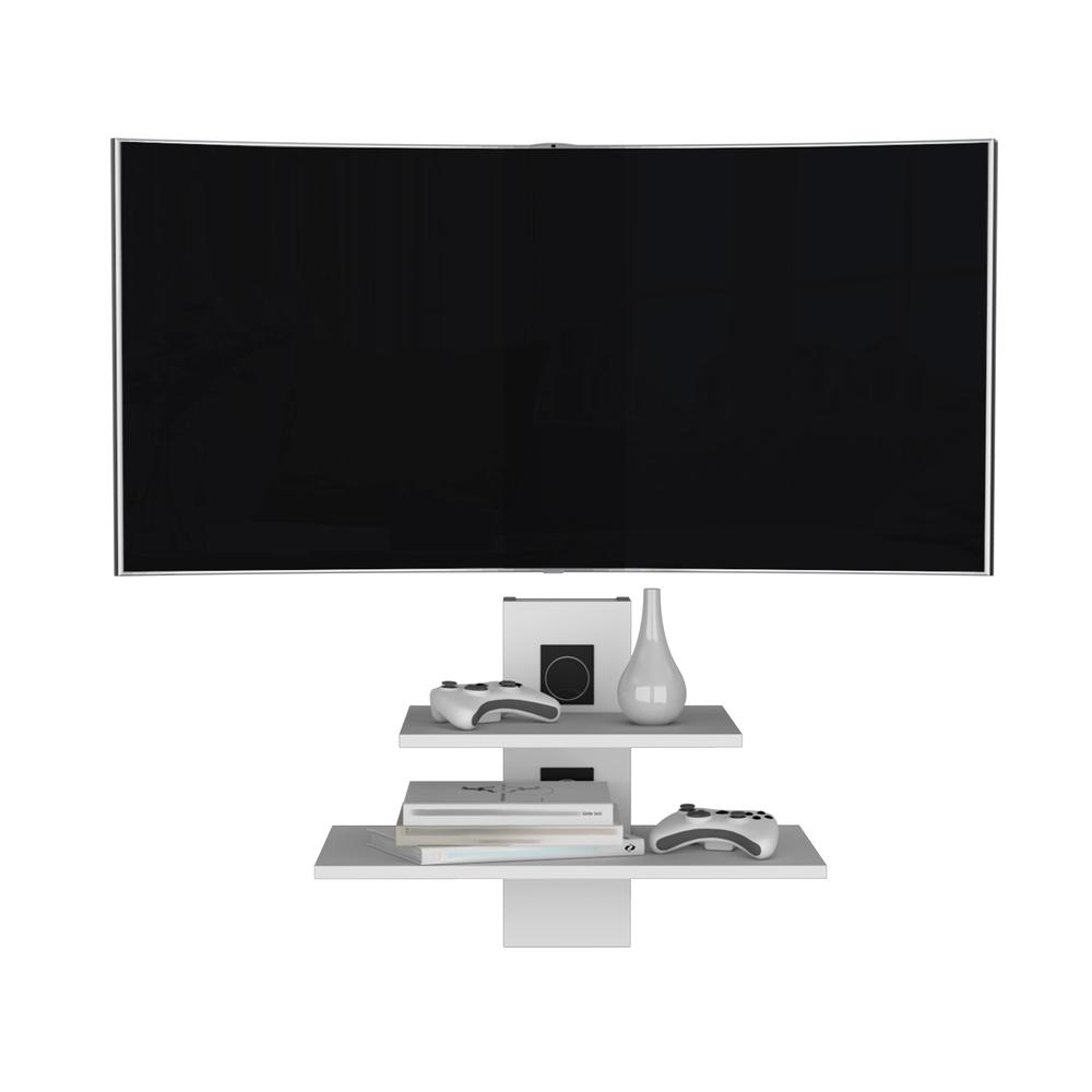 Havre Floating Shelf, Dual-Shelf Wall Unit with Cable Management. Picture 3