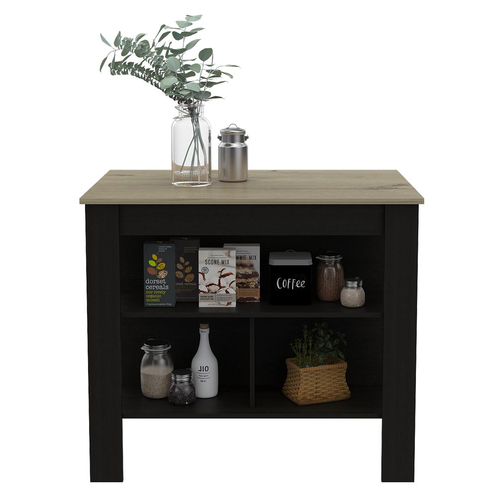 Delos Kitchen Island Black Wengue. Picture 6