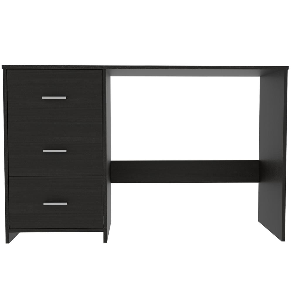 Azalea 3 Drawers Desk Black Wengue. Picture 3