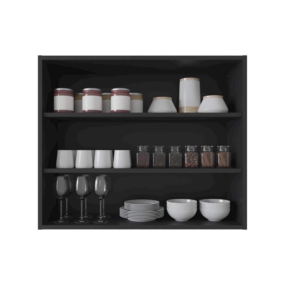Ida Wall Shelf, 3 Shelves, Black. Picture 7