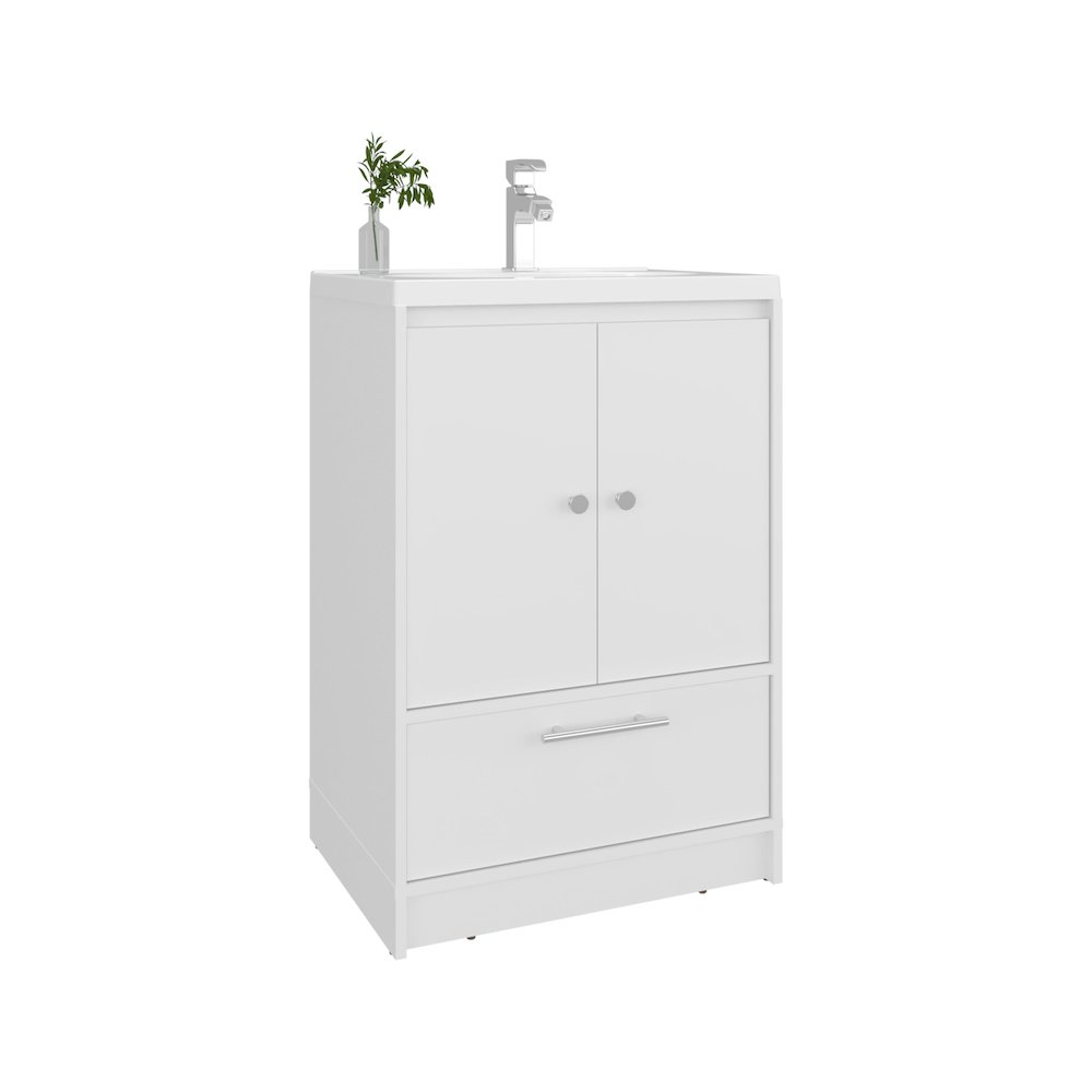 Olney Bathroom Vanity, 2 Doors, 1 Drawer, White. Picture 3