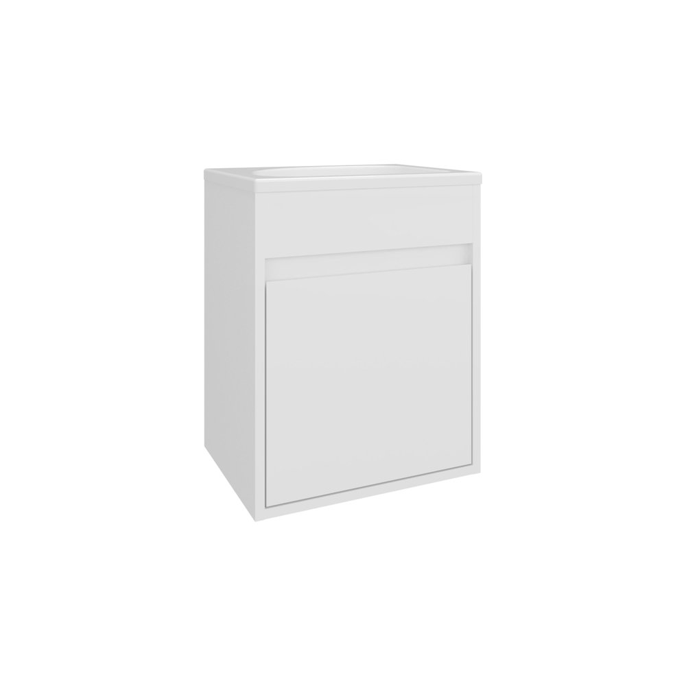 Chisana Bathroom Vanity, 1 Door, White. Picture 4