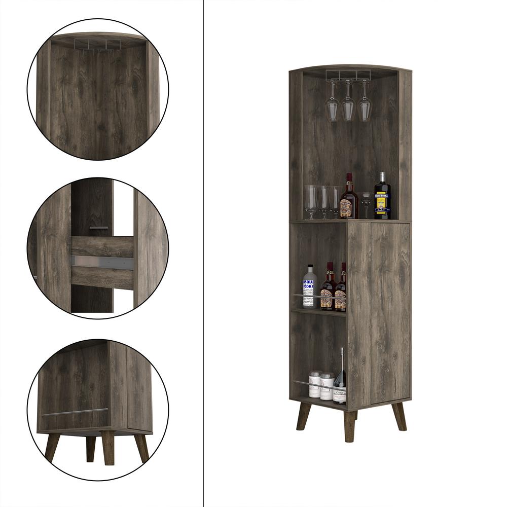 DEPOT E-SHOP Jaipur Corner Bar Cabinet. Picture 2