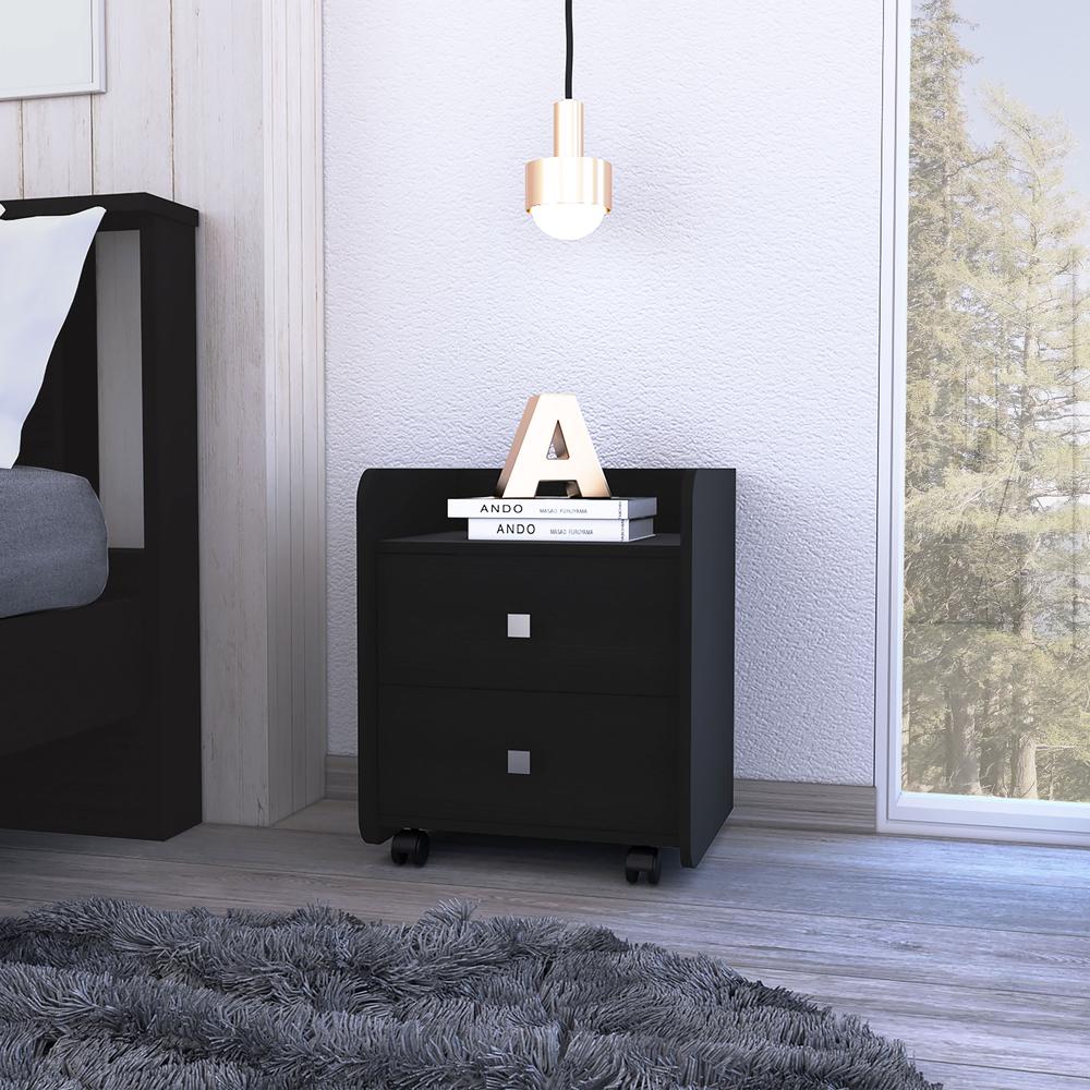 Marsella Nightstand-Black Wengue. Picture 2