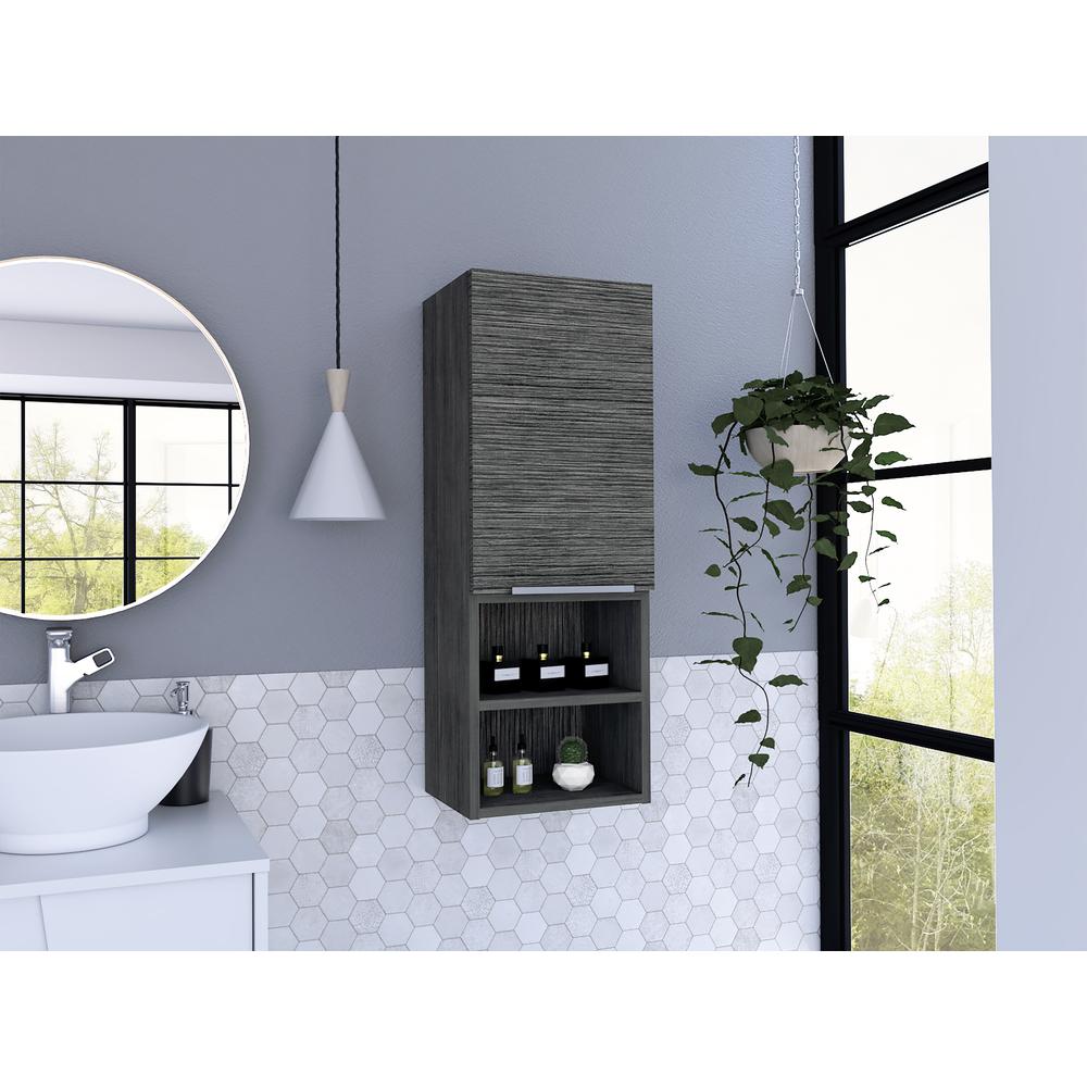 Savona Bathroom Cabinet - Smoky Oak. Picture 5