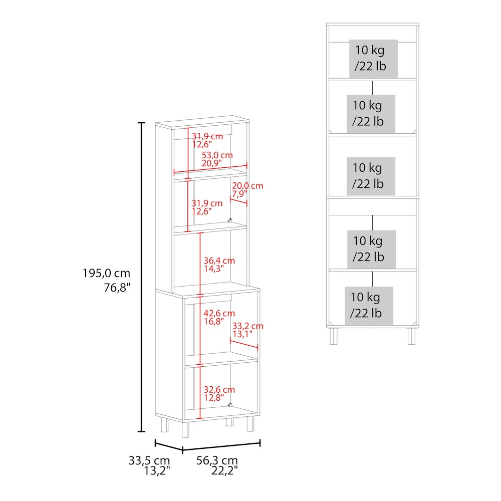 Olivet Kitchen Pantry, 4 Doors, 4 Shelves, White. Picture 5