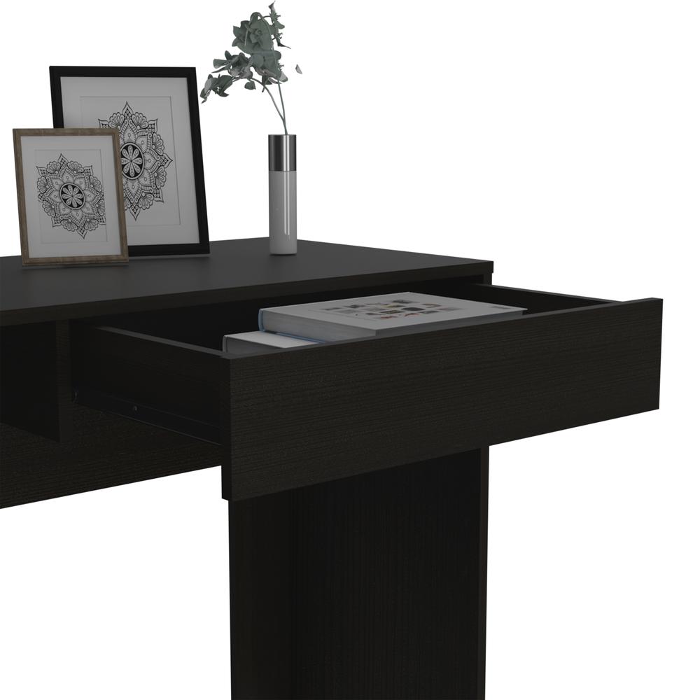 Acanto 1 Drawer Computer Desk Black Wengue. Picture 5
