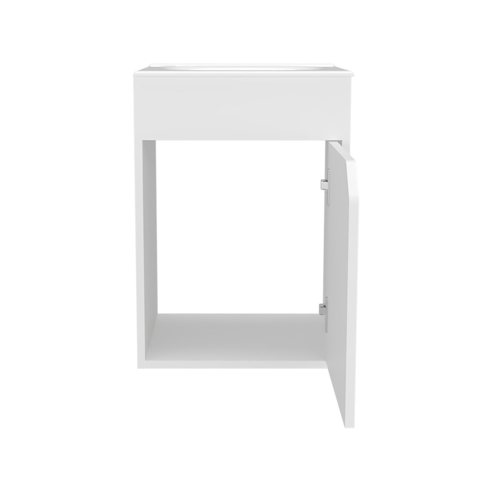 Klawock Bathroom Vanity, 1 Door, White. Picture 2