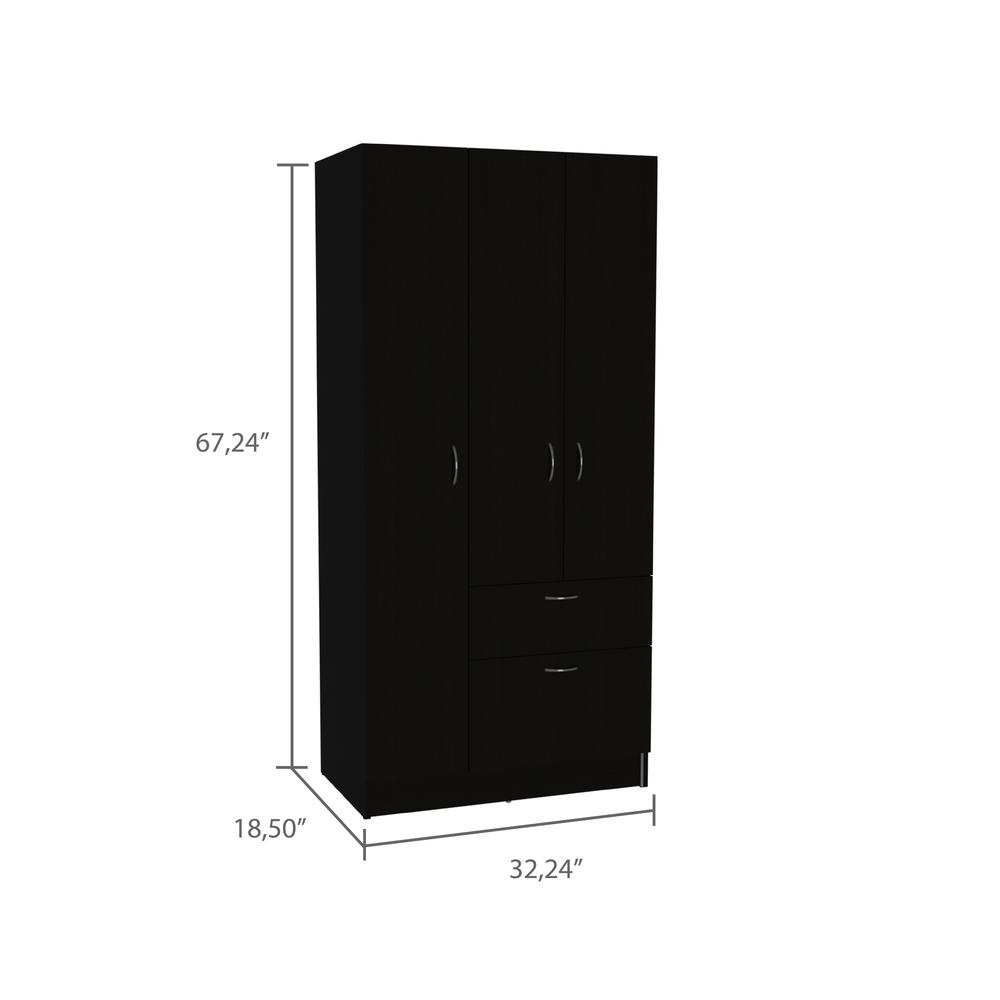 Cartagena Armoire - Black/White. Picture 7