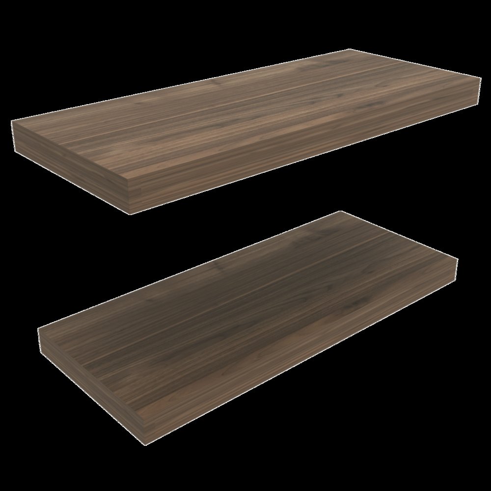 Belville Floating Shelves, 2 Shelves, 1.50" H, Mahogany. Picture 7