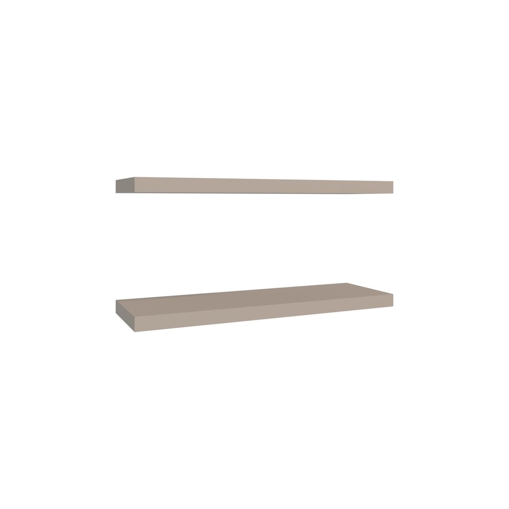 Belville Floating Shelves, 2 Shelves, 1.50" H, Taupe. Picture 2