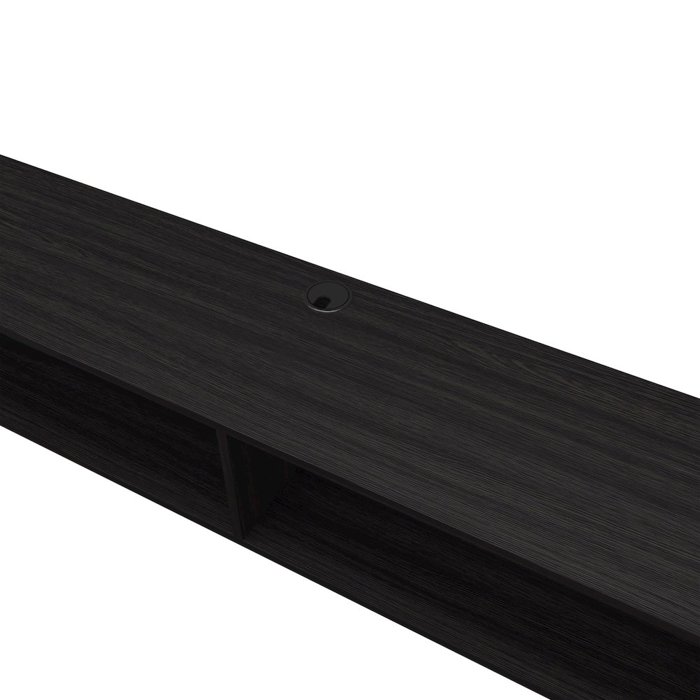 Lakes TV Stand with 2 Shelves, Black Wengue. Picture 1