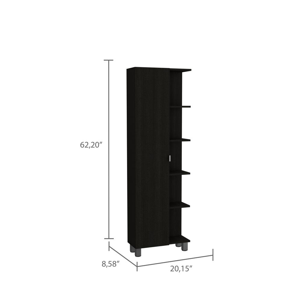 Venus Linen Cabinet Black Wengue. Picture 5