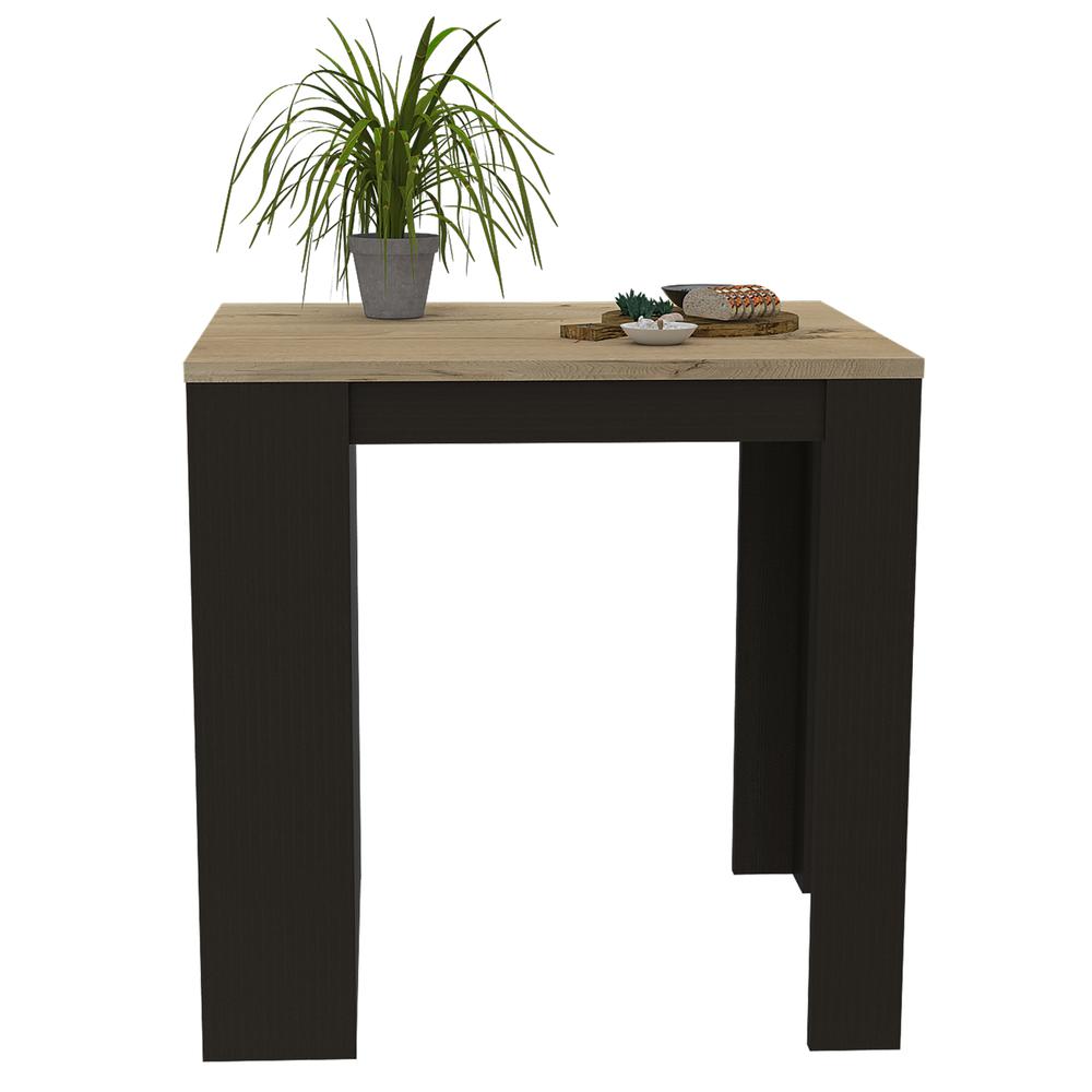 Milos Kitchen Island Table Black Wengue-Light Oak. Picture 4