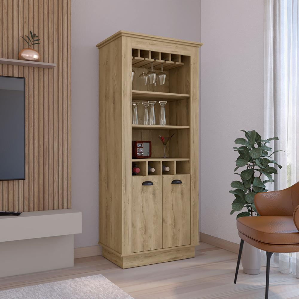 Bar Cabinet Elegant Multi-Storage Unit with Built-in Bottle and Glass Racks. Picture 5
