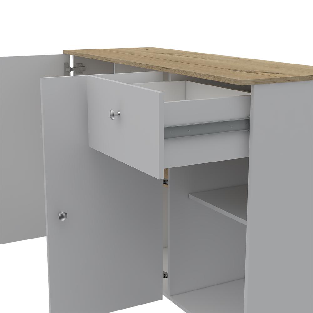 Syros Kitchen Island Cart White. Picture 4