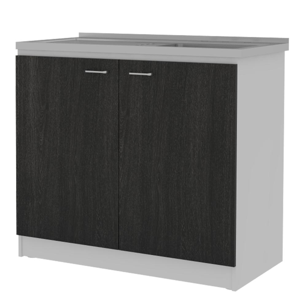 Salento Utility Sink With Cabinet Black Wengue. Picture 1