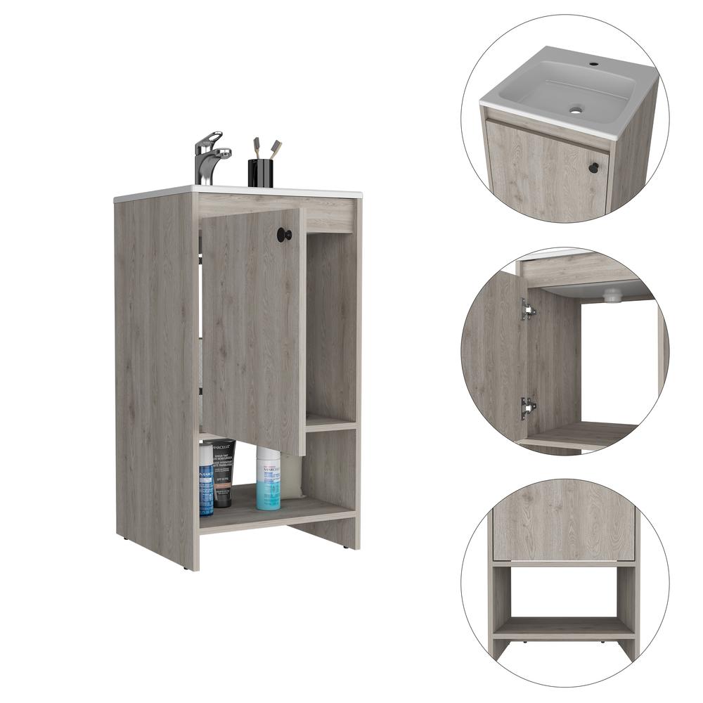 Braavos Bathroom Vanity - Light Grey. Picture 2
