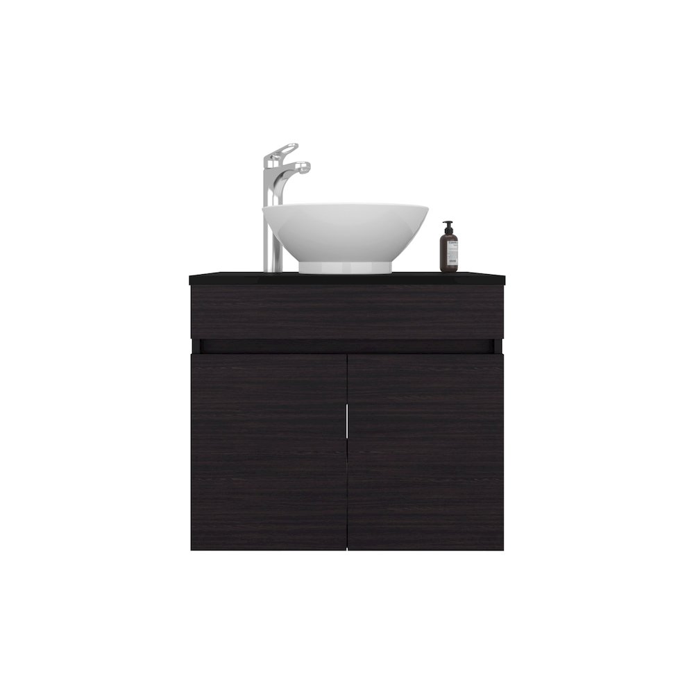Capac Bathroom Vanity, 2 Doors, Black Wengue. Picture 1
