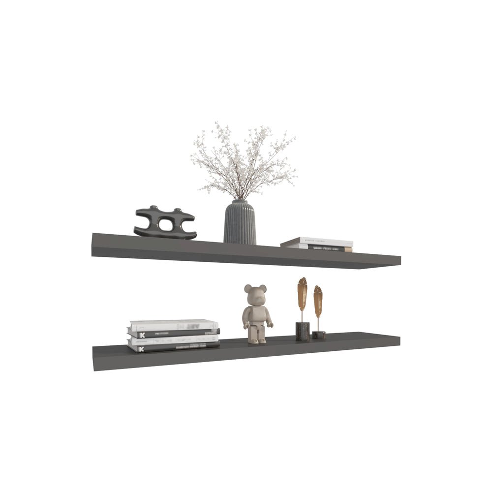 Pantego Floating Shelves with 1 Shelf, Matt Gray. Picture 5