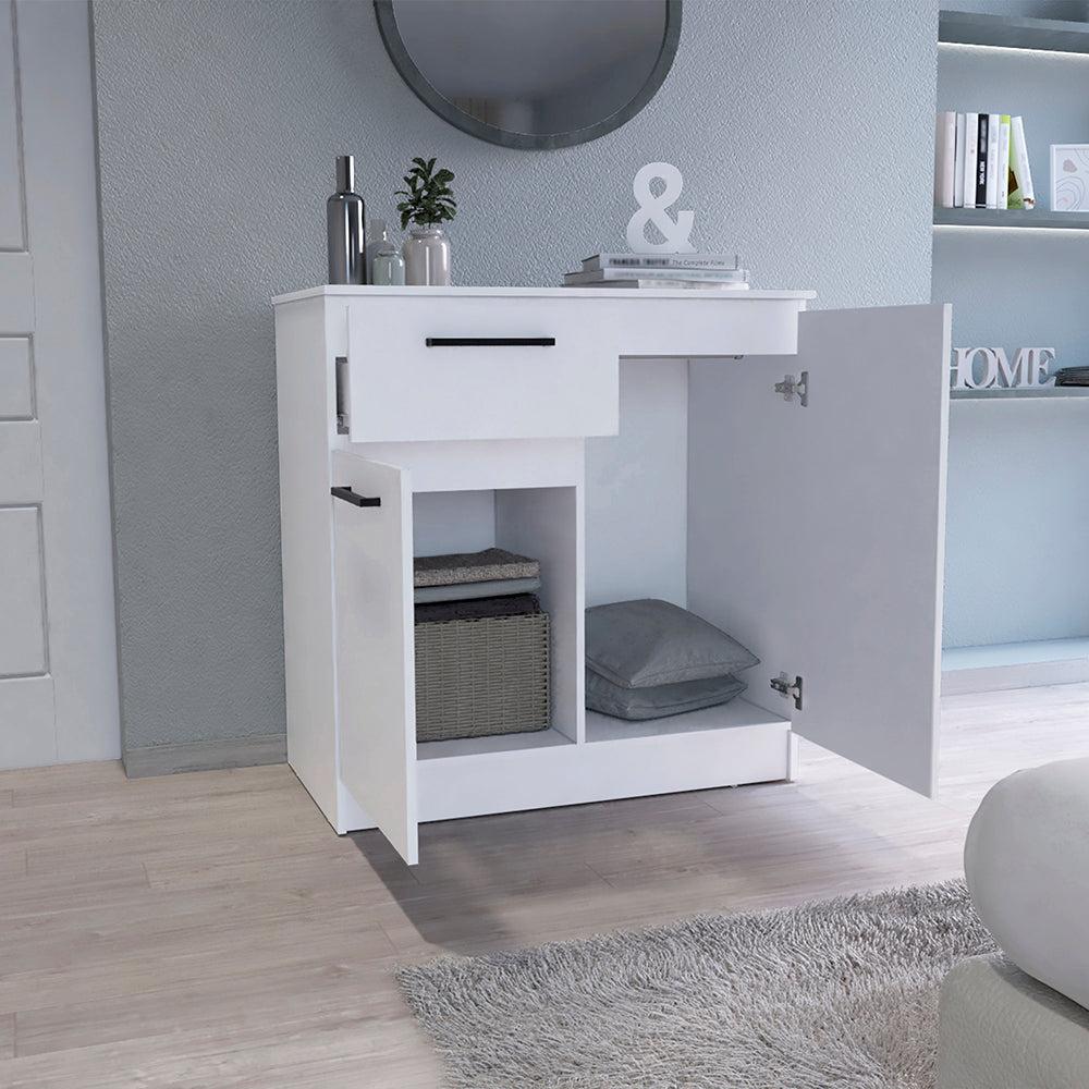 Orleans Dresser with 2-Door and Single Drawer, White. Picture 4