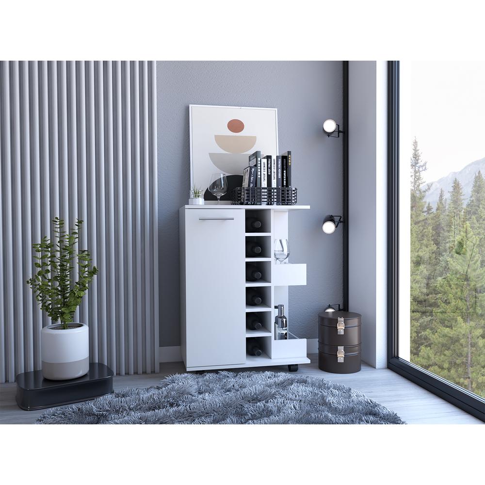 Magda Bar Cart - White. Picture 5