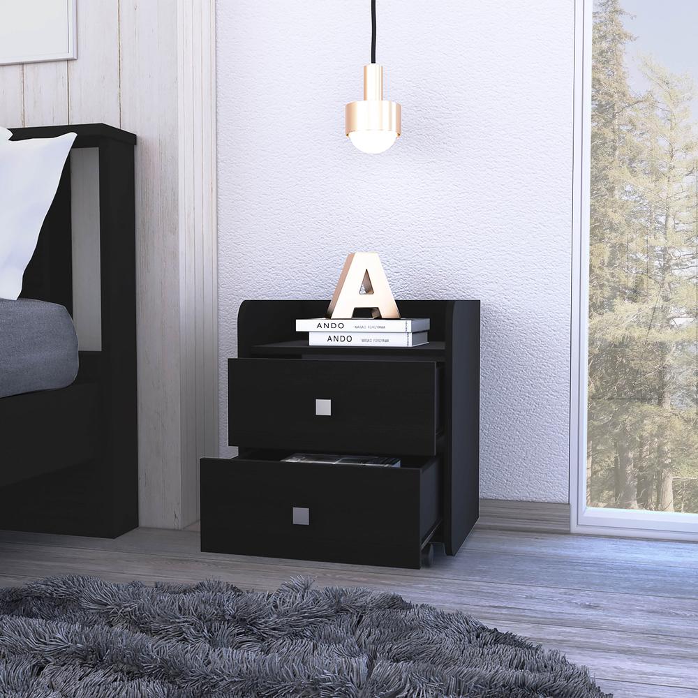 Marsella Nightstand-Black Wengue. Picture 3