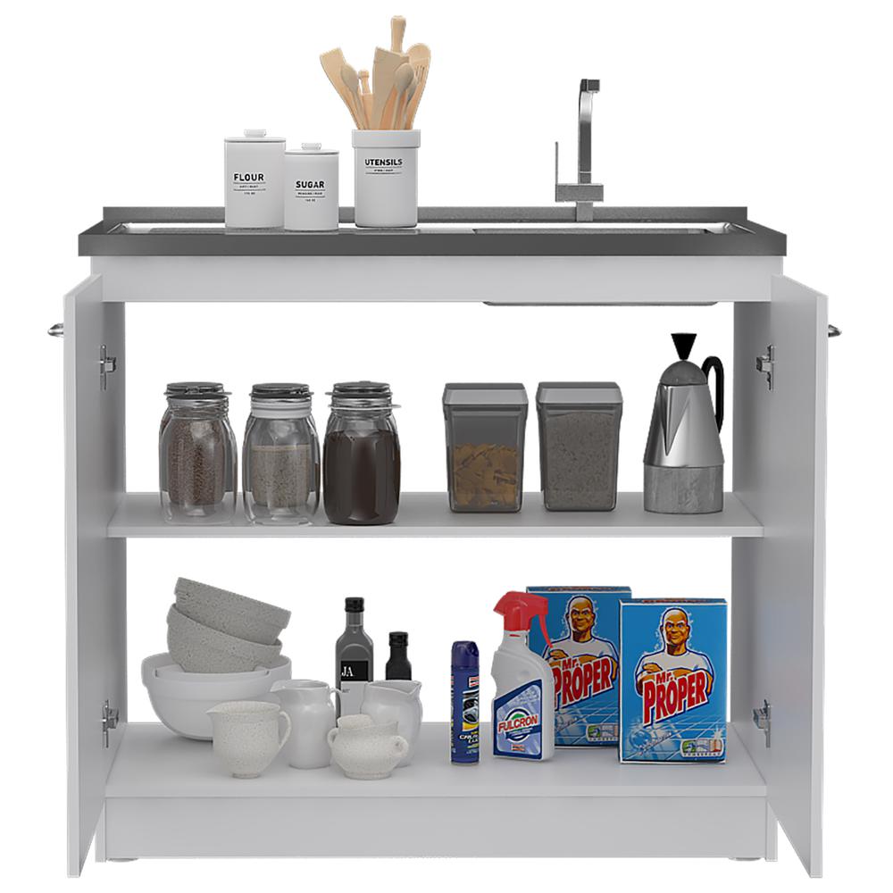 Salento Utility Sink With Cabinet White. Picture 6
