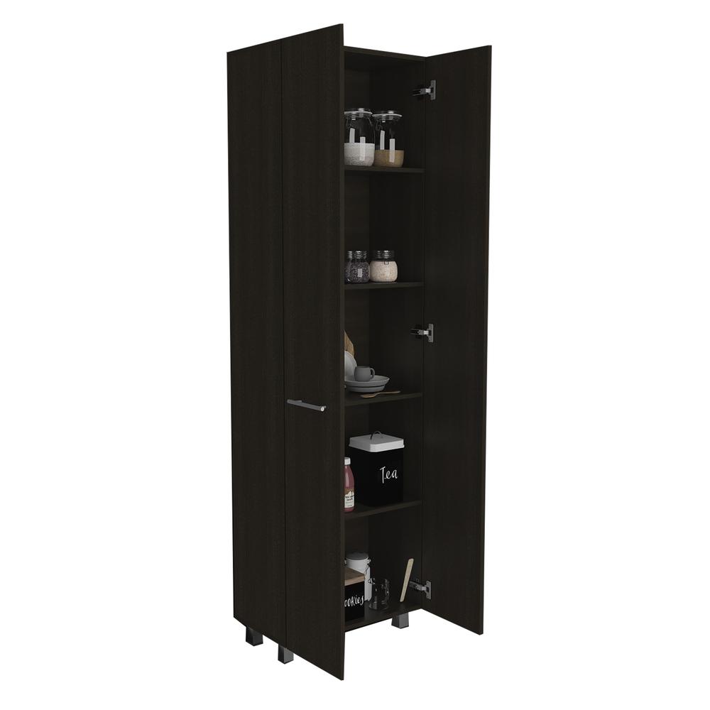 Tunez Pantry Cabinet Black (2C) Wengue. Picture 3